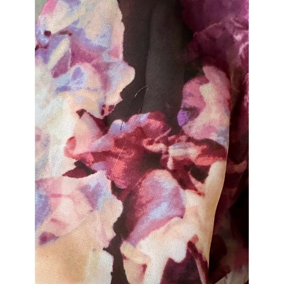 Purple Floral Sheer Top - Picture 4 of 8